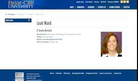 
							         Leah Ward - Briar Cliff University								  
							    