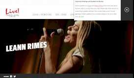 
							         LeAnn Rimes | Live! Casino & Hotel - Maryland Live! Casino								  
							    
