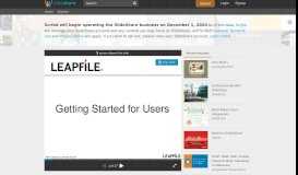 
							         LeapFILE Basic User Guide - SlideShare								  
							    