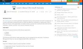 
							         Learn About Microsoft Kaizala - C# Corner								  
							    
