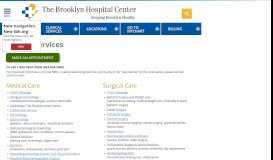 
							         Learn About Our Medical Services | The Brooklyn Hospital Center								  
							    