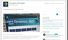 
							         [Learn] Dynamics 365 Learning Resources - Dynamics 365 Apps								  
							    