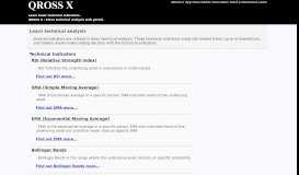 
							         Learn forex technical analysis - QROSS X								  
							    