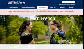 
							         Learn French - Université Sainte-Anne								  
							    