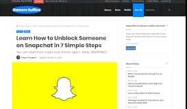 
							         Learn How to Unblock Someone on Snapchat in 7 Simple Steps								  
							    