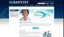 
							         Learn more about Baptist OneCare Link for Physicians								  
							    