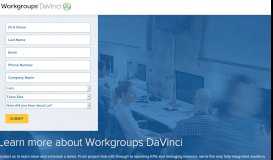 
							         Learn More About Workgroups DaVinci - Workgroups DaVinci								  
							    