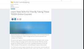 
							         Learn New Skills For Free By Taking These TESDA Online Courses!								  
							    
