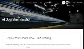 
							         Learn Portal: Automation and Real Time Scoring | Dataiku								  
							    
