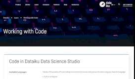 
							         Learn Portal: Code in Dataiku DSS | Dataiku								  
							    