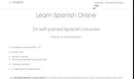 
							         Learn Spanish Online: Courses for self-study – Lengalia								  
							    