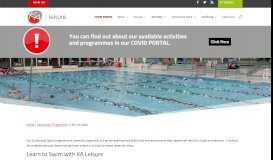 
							         Learn to Swim | KA Leisure								  
							    
