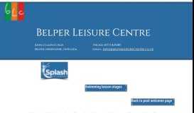 
							         Learn to swim - Splash Academy - Belper Leisure Centre								  
							    
