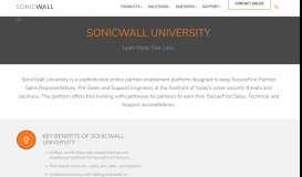 
							         Learn with leaders at SonicWall University.								  
							    