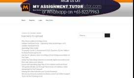 
							         learners to upload | My Assignment Tutor								  
							    