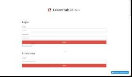 
							         LearnHub.io Beta: Login								  
							    