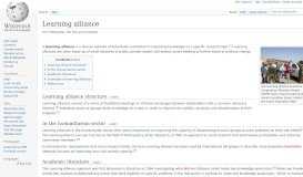 
							         Learning alliance - Wikipedia								  
							    