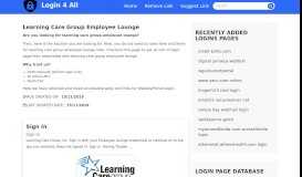 
							         learning care group employee lounge - Official Login Page ...								  
							    
