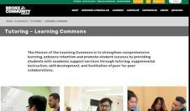 
							         Learning Commons – Bronx Community College								  
							    