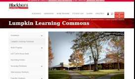 
							         Learning Commons Services | Blackburn College								  
							    