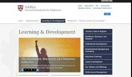 
							         Learning & Development | Harvard Human Resources								  
							    