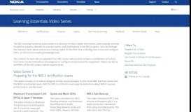 
							         Learning Essentials Video Series | Nokia Networks								  
							    