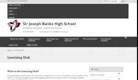 
							         Learning Hub - Sir Joseph Banks High School								  
							    
