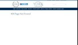 
							         Learning Information - York College								  
							    