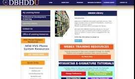 
							         Learning Library - DBHDD University								  
							    