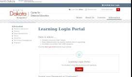 
							         Learning Login Portal | North Dakota Center for Distance Education								  
							    