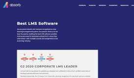 
							         Learning Management System Awards - LMS Review | Absorb LMS								  
							    