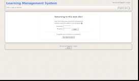 
							         Learning Management System: Login to the site								  
							    