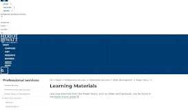 
							         Learning Materials - Heriot-Watt University								  
							    