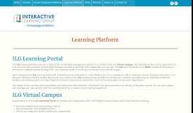 
							         Learning Platform | Interactive Learning Group								  
							    