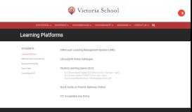 
							         Learning Platforms – Victoria School								  
							    