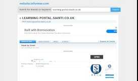 
							         learning-portal.sianti.co.uk at WI. Sianti by Sianti - Website Informer								  
							    