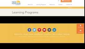 
							         Learning Programs - New Horizon Academy								  
							    