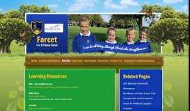 
							         Learning Resources - Farcet C of E Primary School								  
							    
