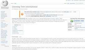 
							         Learning Tree International - Wikipedia								  
							    