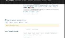 
							         Learningcaregroup.com login.jsp Results For Websites Listing								  
							    