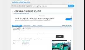 
							         learning.tollgroup.com at WI. Learning@Toll: Log in to the site								  
							    
