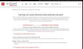 
							         Lease End Process | Larry H. Miller Toyota Murray								  
							    