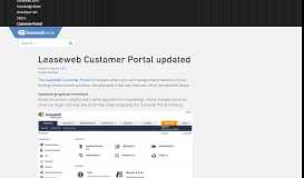 
							         Leaseweb Customer Portal updated - Leaseweb Blog								  
							    