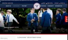 
							         Leavers' destinations - Donhead School								  
							    