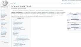 
							         Lebanon School District - Wikipedia								  
							    
