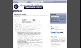 
							         Lebanon Special School District - SACC/WEECare Caregiver - TalentEd								  
							    