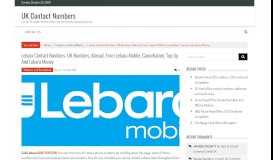 
							         Lebara Customers Contact Number: 0207 031 0791 UK Top Up								  
							    