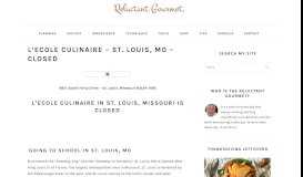 
							         L'Ecole Culinaire - St. Louis, MO : The Reluctant Gourmet								  
							    