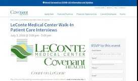 
							         LeConte Medical Center Walk-In Patient Care Interviews | Covenant ...								  
							    