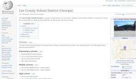 
							         Lee County School District (Georgia) - Wikipedia								  
							    